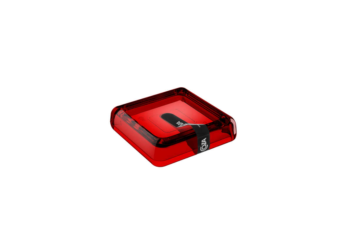 Saboneteira - Cube 10 X 10 X 2,5 Cm Vermelho Transparente Coza