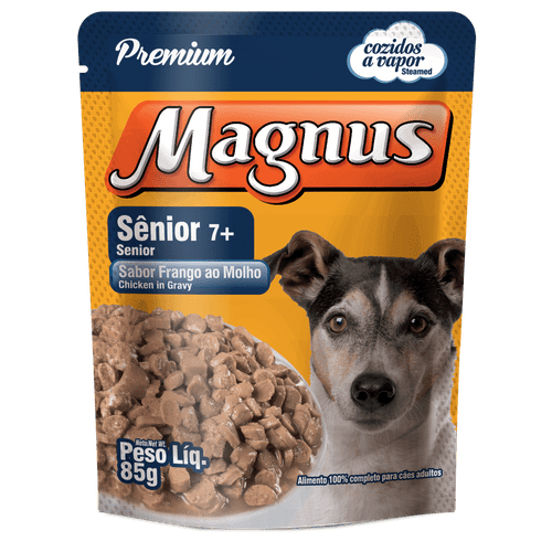 Sachê Magnus Premium Frango ao Molho para Cães Adultos 7+ 85g