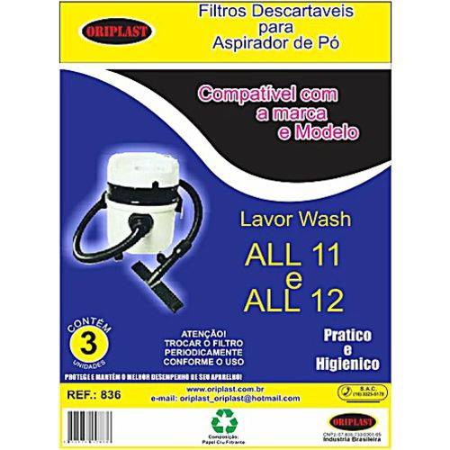 Saco Compatível Lavor Wash All11 / All12-kit C/2pcts(6unids)
