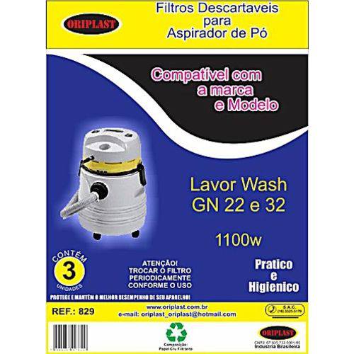 Saco Compatível Lavor Wash Gn22 / Gn32 -kit C/2pcts(6unids)