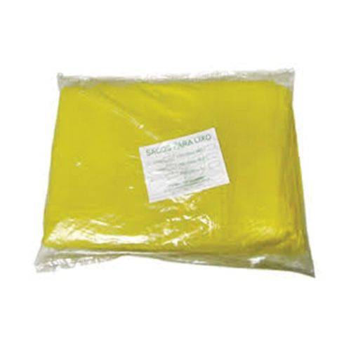 Saco de Lixo 40 Litros Amarelo Econômico C/100 Unidades - Poliplast