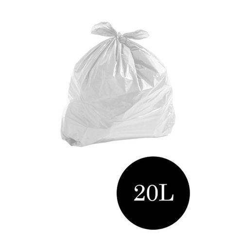 Saco de Lixo Branco Leitoso Comum 20lts Pct C/100