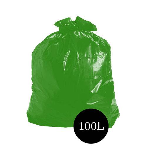 Saco de Lixo Comum Verde 100LTS Pct C/100 Un