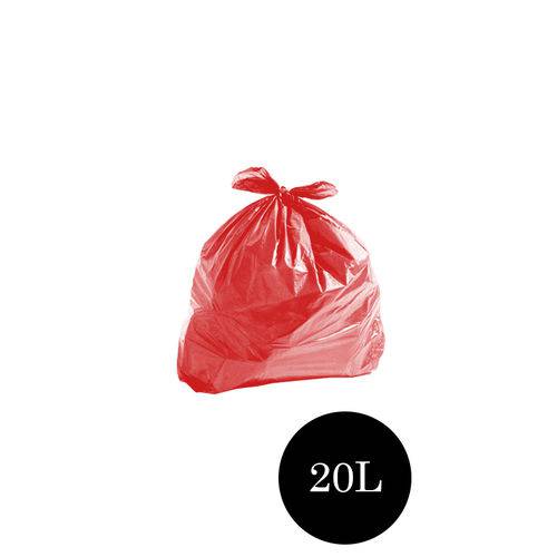Saco de Lixo Comum Vermelho 20LTS Pct C/100 Un