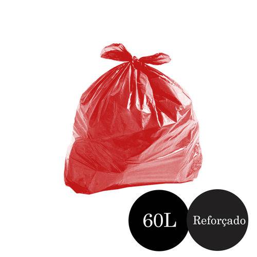 Saco de Lixo Reforçado Vermelho 60LTS Pct C/100 Un