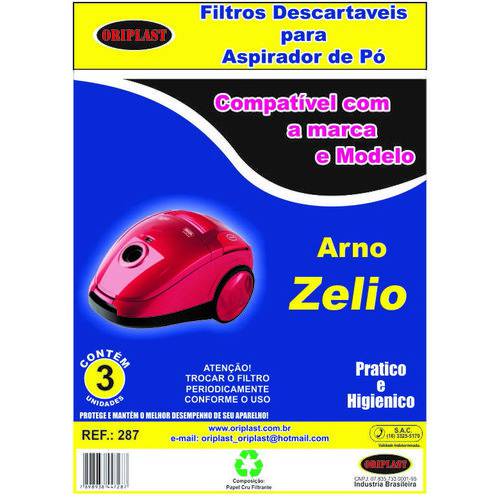 Saco Descartável Aspirador de Pó Arno Zelio com 3 Unidades
