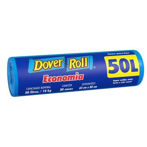 Saco Lixo Dover Roll Economia com 30 50l
