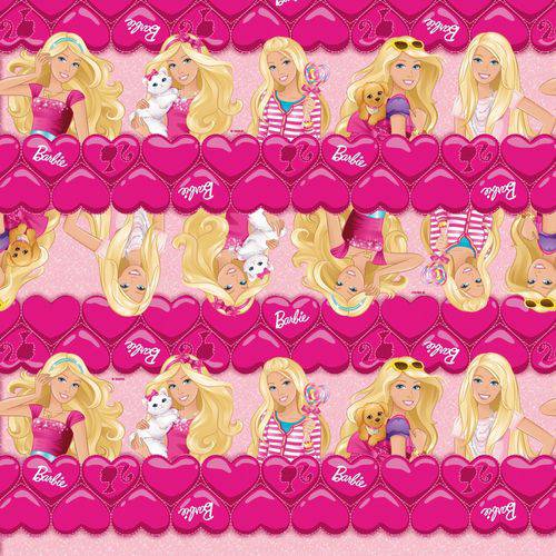 Saco P/Presente Barbie Bichinhos Rosa 15X29Cm C/40 Un.