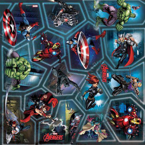 Saco P/Presente os Vingadores Heroes Marvel 59,7X46,3Cm C/25