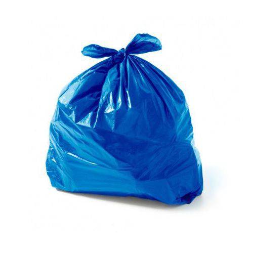 Saco para Lixo Azul 30 Litros 59x70x0,04cm Fortbag Pacote com 100