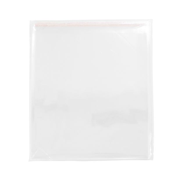 Saco Plástico com Aba Adesiva Tipo Envelope - Médio Pacote com 50