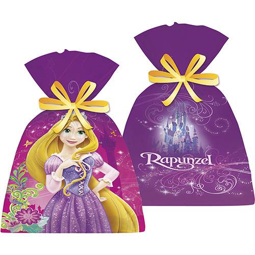 Saco Plástico Rapunzel com 8 Unidades - Regina Festas