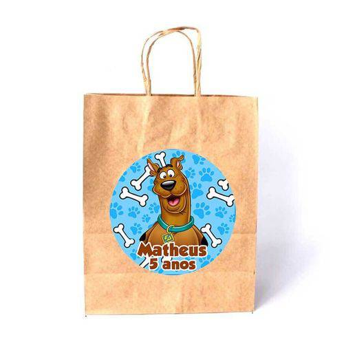 Sacola de Papel Kraft Personalizada Scooby Doo