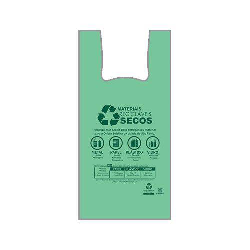 Sacola Plástica Verde Impressa Green Tamanho 48x55 com 500