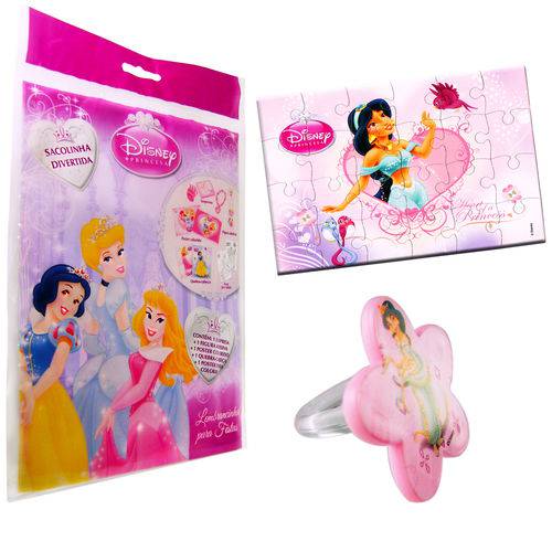 Sacolinha Divertida Jasmine com Anel Princesas Disney