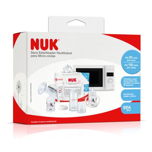 Sacos Esterilizadores Reutilizáveis para Microondas (6 Un) - NUK