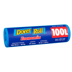 Sacos para Lixo Dover Roll Economia 100l C/ 15 Sacos
