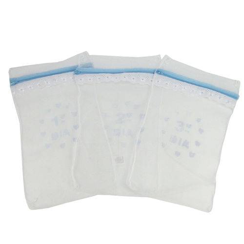 Sacos para Roupas de Maternidade Masculino Branco e Azul Claro