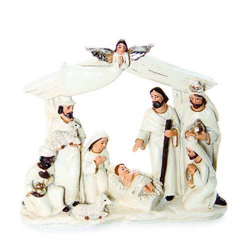 Sagrada Família de Resina Branco - 15 X 17 Cm