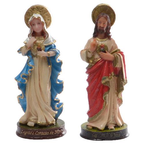 Sagrado Coração de Maria e Jesus 30cm em Resina
