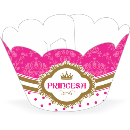 Saia para Cupcake Princesa - 12 Unidades