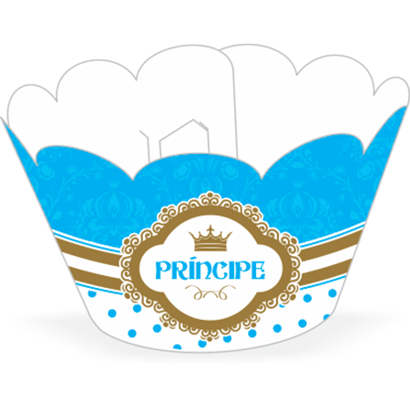 Saia para Cupcake Príncipe - 12 Unidades