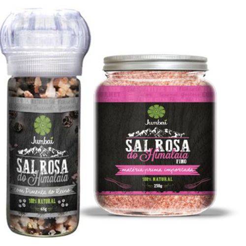 Sal Rosa e Pimenta do Reino -Moedor 65g + Sal Rosa Fino 250g Jumbai
