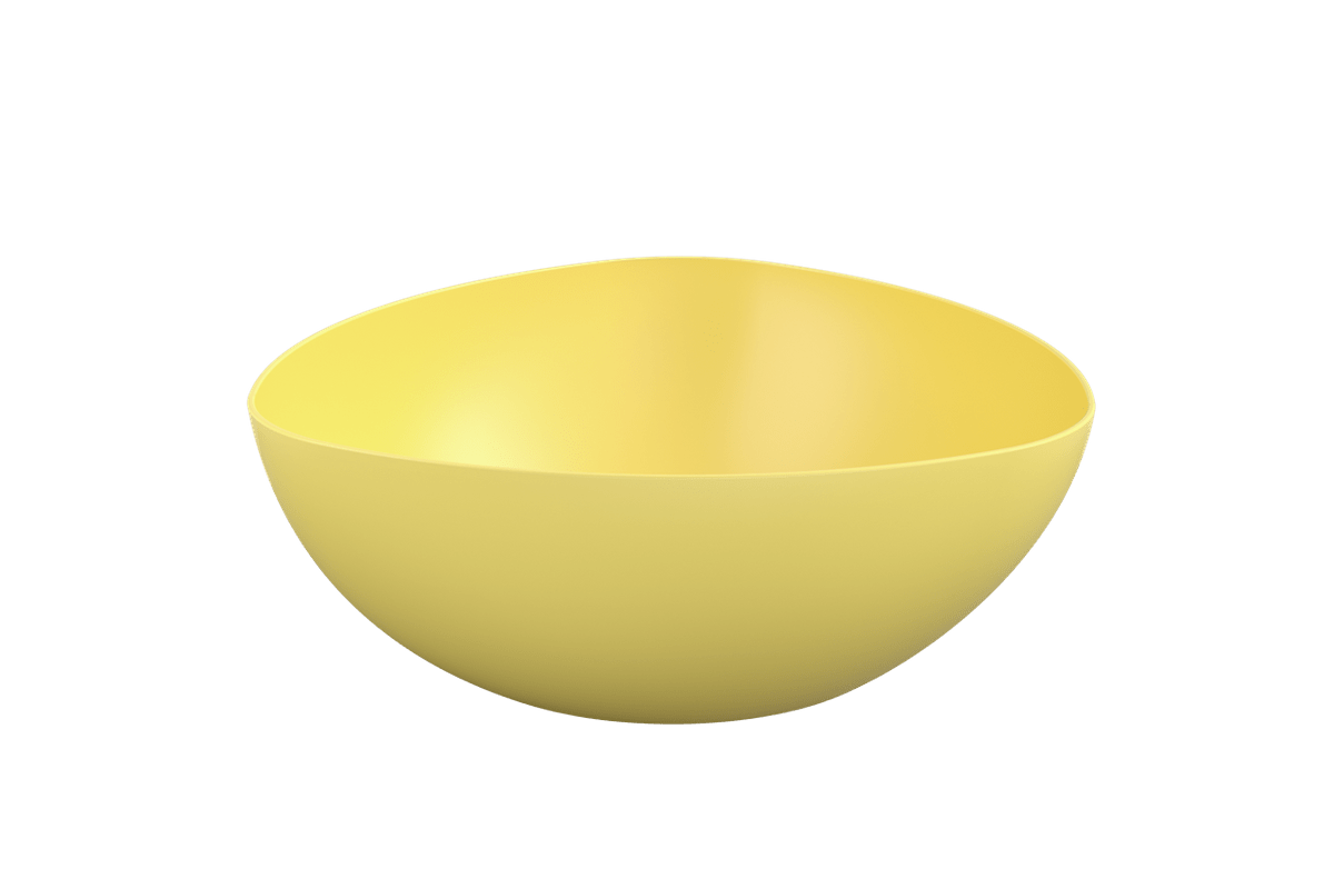 Saladeira Triangular 5,0 L Essential 31,2 X 31,2 X 11,5 Cm Amarelo Coza
