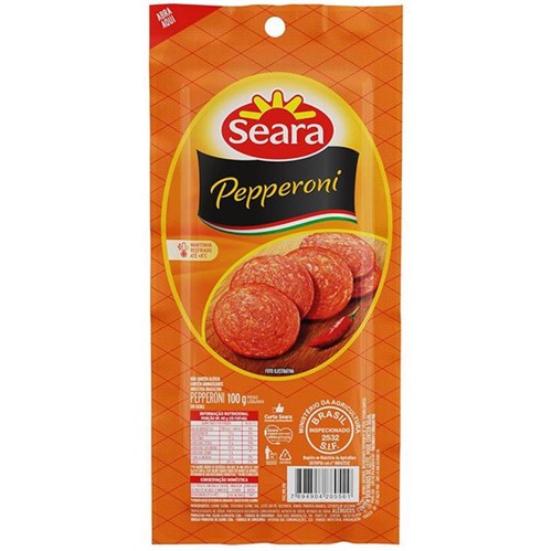 Salame Peperoni Seara 100g Fatiado