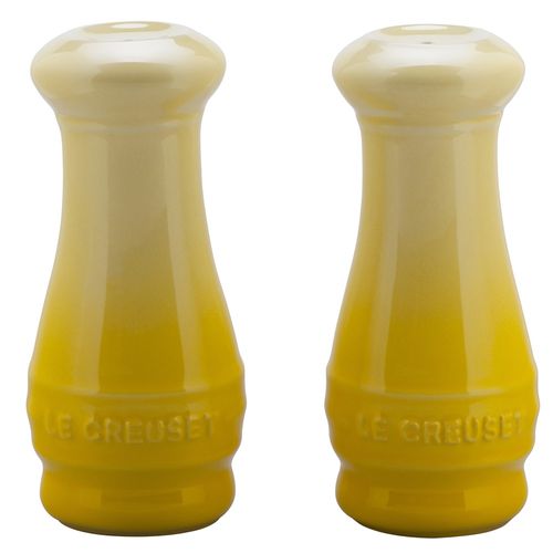 Saleiro e Pimenteiro Amarelo Soleil 12x5cm - Stoneware - Le Creuset