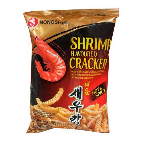 Salgadinho de Camarão Hot Spicy Shrimp Cracker - Nong Shim 75g