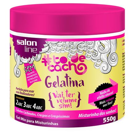 Salon Line Gel Gelatina To de Cacho Vai Ter Volume Sim 550g