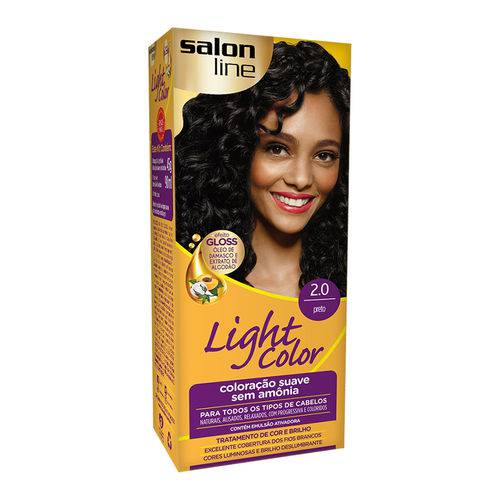 Salon Line Light Color Coloração Suave Sem Amônia 2.0 Preto