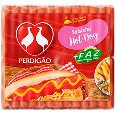 Salsicha para Hot Dog Resfriada Perdigão Pacote 2,8Kg