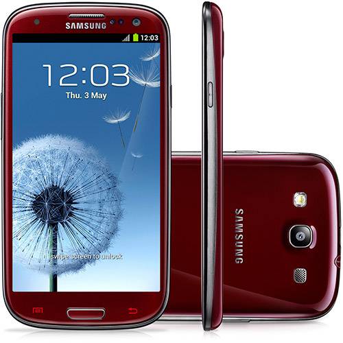 Samsung Galaxy S III I9300 Garnet Red 16GB Android 4.0 - Câmera 8MP 3G Wi Fi GPS