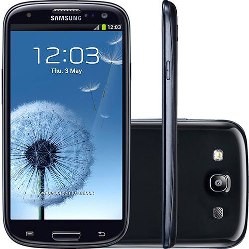 Samsung Galaxy S III I9300 Onyx Black 16GB Android 4.0 - Câmera 8MP 3G Wi Fi GPS