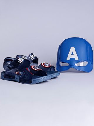 Sandália Avengers Marvel Hero Glasses Infantil para Menino - Azul