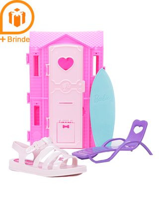 Sandália Barbie Infantil para Menina - Rosa Claro