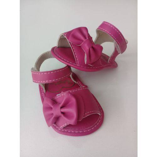 Sandália de Bebê Infantil Tamanho 13 Pink com Laço Delicado e Confortável