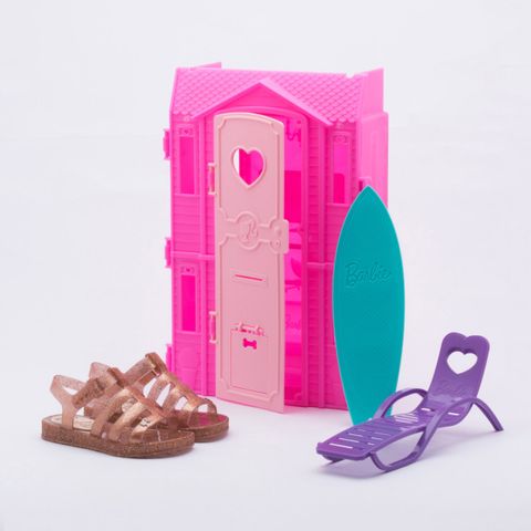 Sandália Grendene Kids Infantil Barbie Dreamhouse Rose 30
