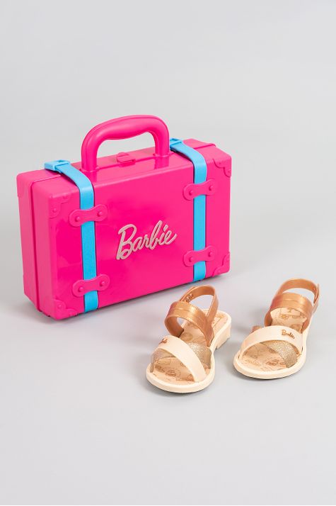 Sandália Infantil Barbie Volta ao Mundo DIVERSOS - BEGE 27