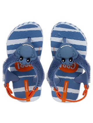 Sandália Ipanema Infantil para Bebê Menino - Azul/laranja
