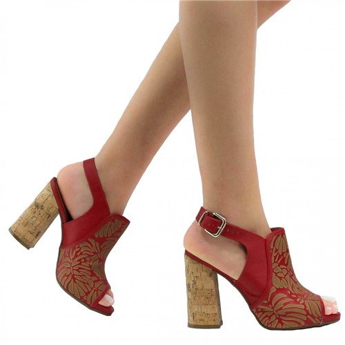 Sandália Zariff Shoes Casual Fivela Vermelho