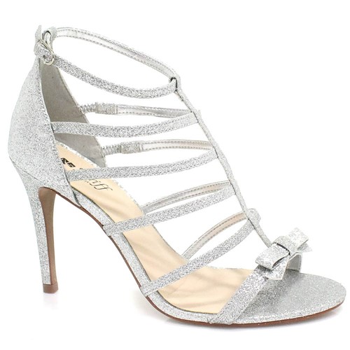Sandália Zariff Shoes Noiva Glitter Prata