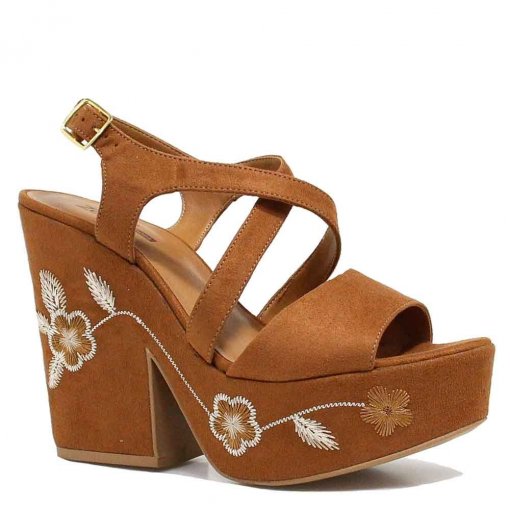 Sandália Zariff Shoes Plataforma Flores 48-51708 | Betisa