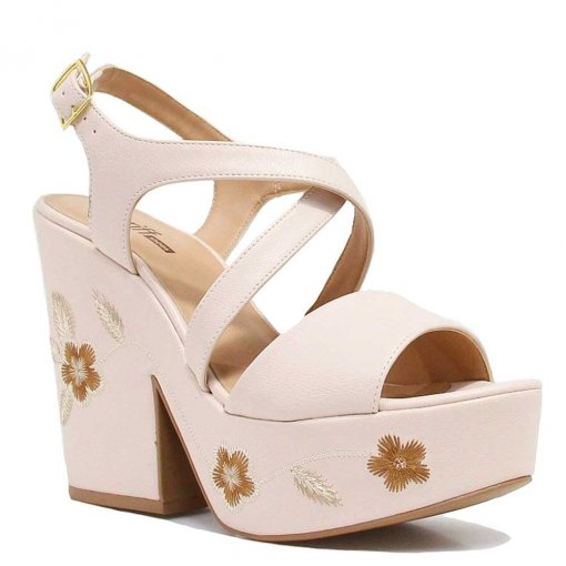 Sandália Zariff Shoes Plataforma Flores 48-51708 | Betisa