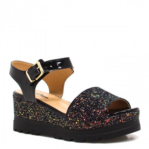 Sandália Zariff Shoes Plataforma Glitter 90706 | Betisa