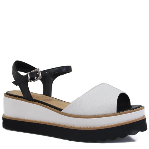 Sandália Zariff Shoes Plataforma Tratorado Preto