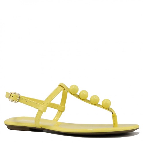 Sandália Zariff Shoes Rasteira Casual Amarelo
