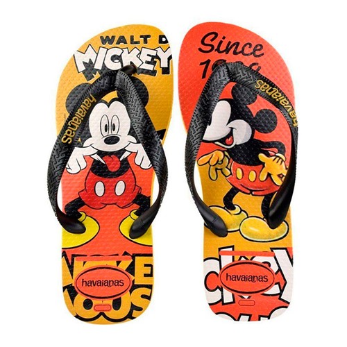 Sandálias Havaianas Disney Stylish Mickey Tamanho 33/34 com 1 Par